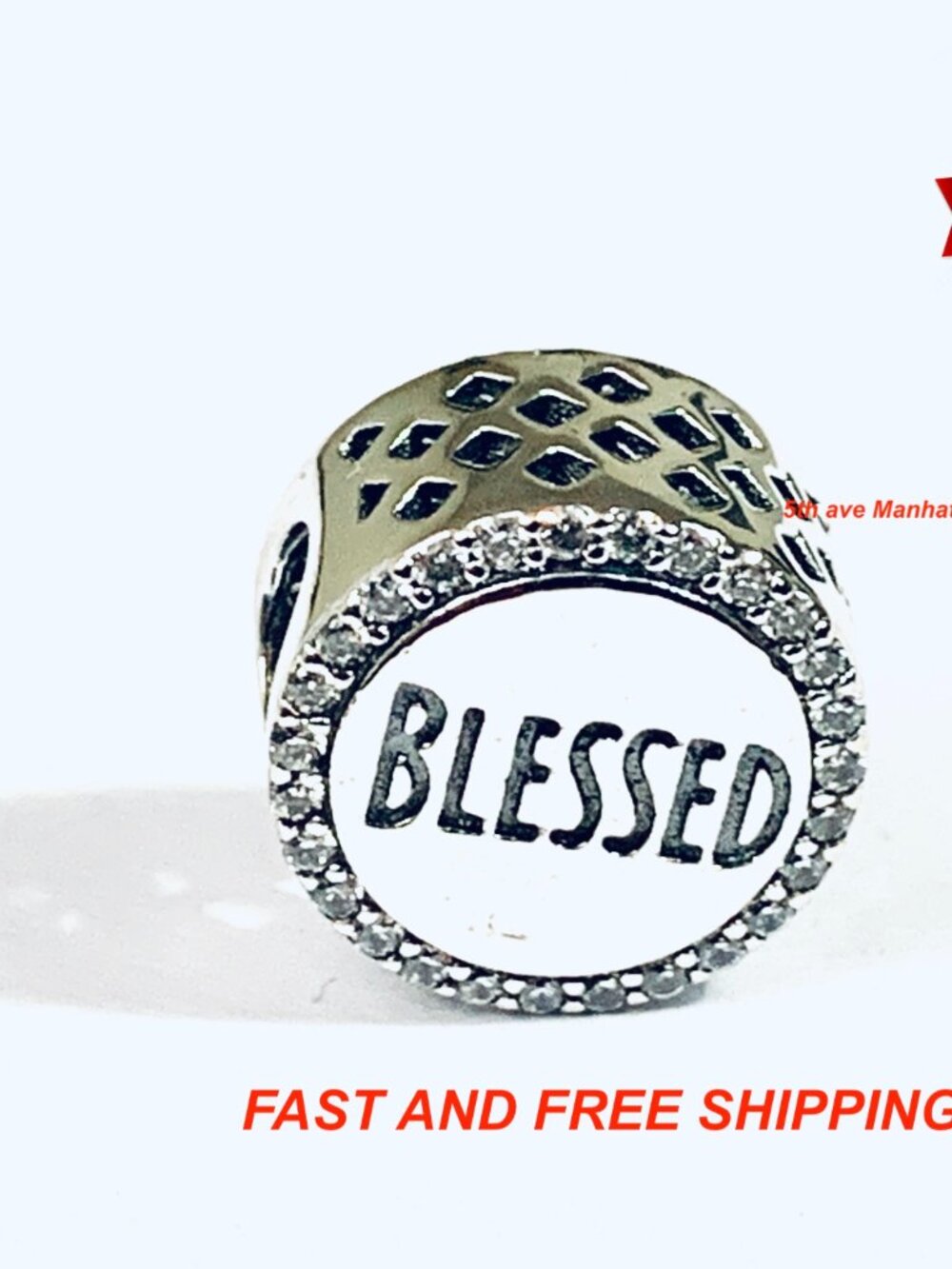 Authentic Pandora Sterling Silver Blessed Charm / Pandora Silver Bracelet - Picture 2 of 5